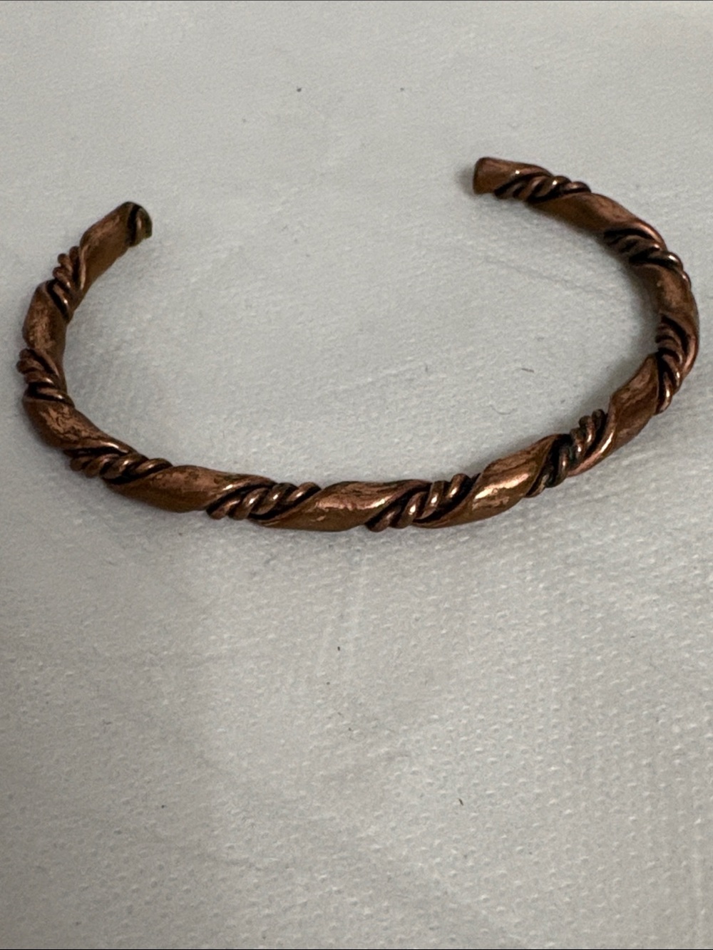 Copper Twist Open Cuff Bracelet
